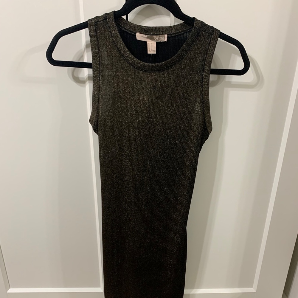 Gold Metallic Bodycon Dress